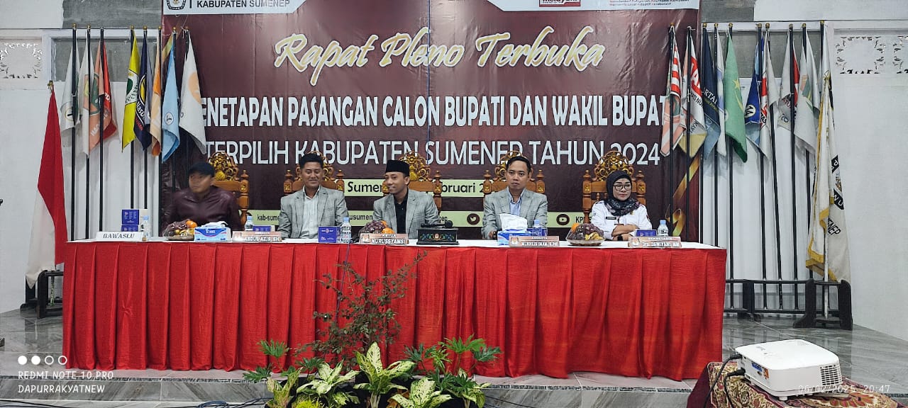 KPU Sumenep Resmi Tetapkan Bupati dan Wakil Bupati Terpilih 2024 dalam Rapat Pleno Terbuka