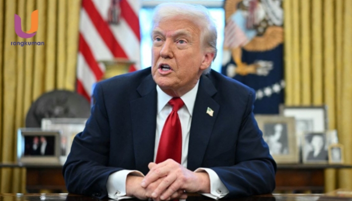 POTRET. Presiden AS Donald Trump memberikan pernyataan di Gedung Putih terkait ketegangan dengan Iran. (Dok. Istimewa/Rangkuman.net)