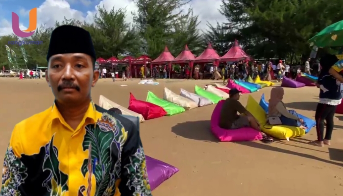 POTRET. Kepala Desa Badur, Kecamatan Batu Putih, Kabupaten Sumenep, promosikan wisata Pantai Badur sebagai 'Kuta' nya Sumenep (Dok. Ury/Rangkuman.net)