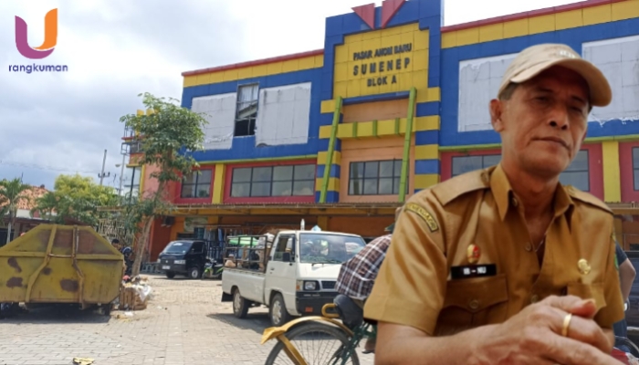 POTRET. Kepala UPT Pasar Sumenep, Ibnu Hajar saat memberikan keterangan terkait kebersihan pasar. (Dok. Ury/Rangkuman.net) 