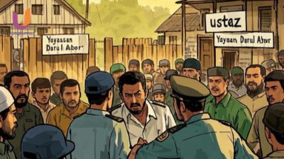 POTRET. Ilustrasi penangkapan Ustaz Sahnan oleh anggota Resmob Polres Sumenep di wilayah Situbondo, (Dok. Istimewa/Rangkuman.net) 