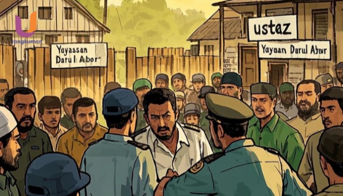 POTRET. Ilustrasi penangkapan Ustaz Sahnan oleh anggota Resmob Polres Sumenep di wilayah Situbondo, (Dok. Istimewa/Rangkuman.net) 