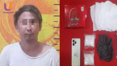 POTRET. Tersangka S berikut barang bukti Sabu-sabu yang berhasil diamankan oleh Polres Sumenep (Dok. Humas Polres Sumenep/Rangkuman.net) 