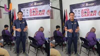 POTRET. Ketua DPD Partai NasDem Sumenep, Akis Jasuli, di Lokasi Donor Darah. (Dok. Istimewa/Rangkuman.net) 